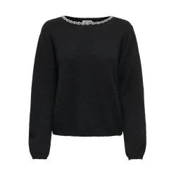 JACQUELINE de YONG JDYALVA EMBELLISH PULLOVER BLACK