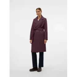 VERO MODA VMFORTUNEAYA LONG COAT BORDEAUX
