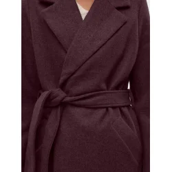 VERO MODA VMFORTUNEAYA LONG COAT BORDEAUX