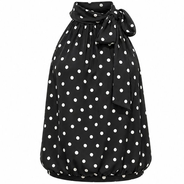 ISAKO ANNA HALTERNECK BLACK/WHITE DOT