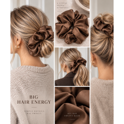 ISAKO FELINE LARGE SCRUNCHIE BROWN