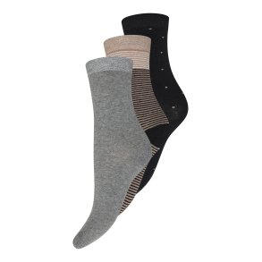 DECOY ANKLE SOCK 3-PACK BLACK/BROWN 