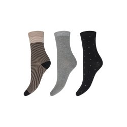 DECOY ANKLE SOCK 3-PACK BLACK/BROWN 