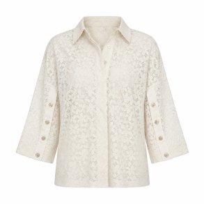 CONTINUE KLARA LACE SHIRT OFFWHITE 