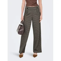 JACQUELINE de YONG JDYGEGGO MIA LONG CHECK PANT BROWN