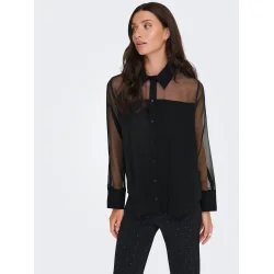 JACQUELINE de YONG JDYNANA LOOSE SHIRT BLACK