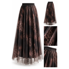 ISAKO ARIANA SKIRT BROWN/BLACK