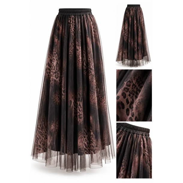 ISAKO ARIANA SKIRT BROWN/BLACK