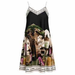 ISAKO AZZURA SHORT DRESS BLACK