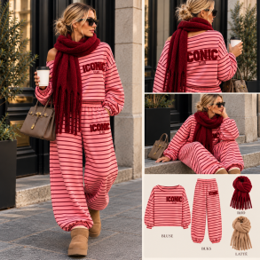 BORDEAUX/PINK LOUNGE OUTFIT