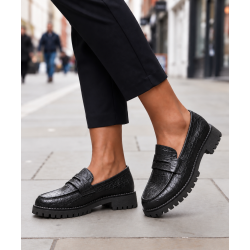 NOVA LISA LOAFERS BLACK CROC