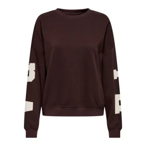 ONLY ONLSWEAT BACK/SLEEVE PRINT WINE