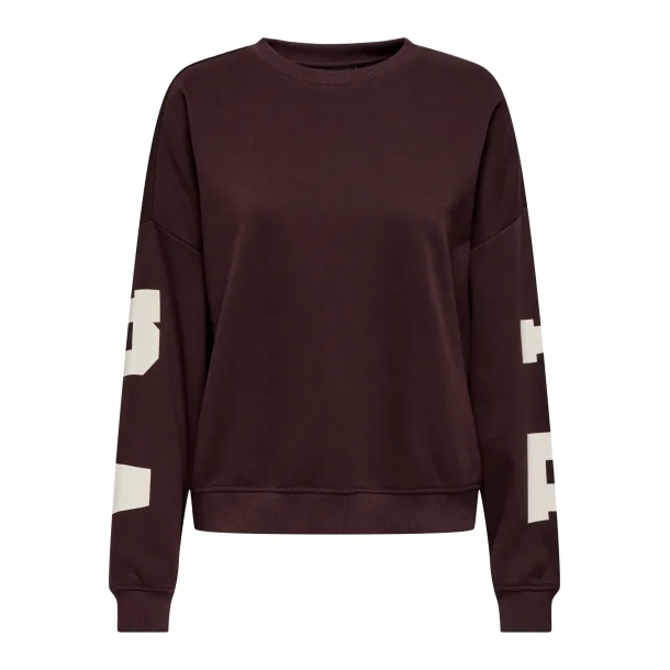 ONLY ONLSWEAT BACK/SLEEVE PRINT WINE