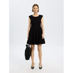 SELECTED FEMME SLFMADDIE SHORT DRESS BLACK