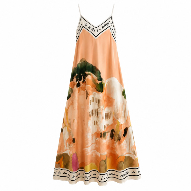 ISAKO AZZURA DRESS CORAL