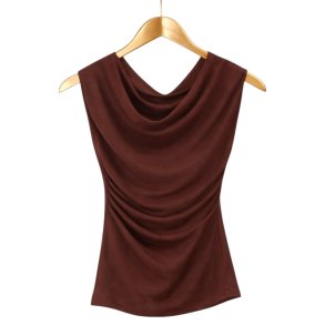 ISAKO WATERFALL TOP BROWN