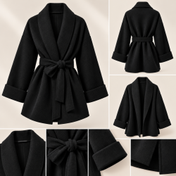 ISAKO SIF COAT BLACK