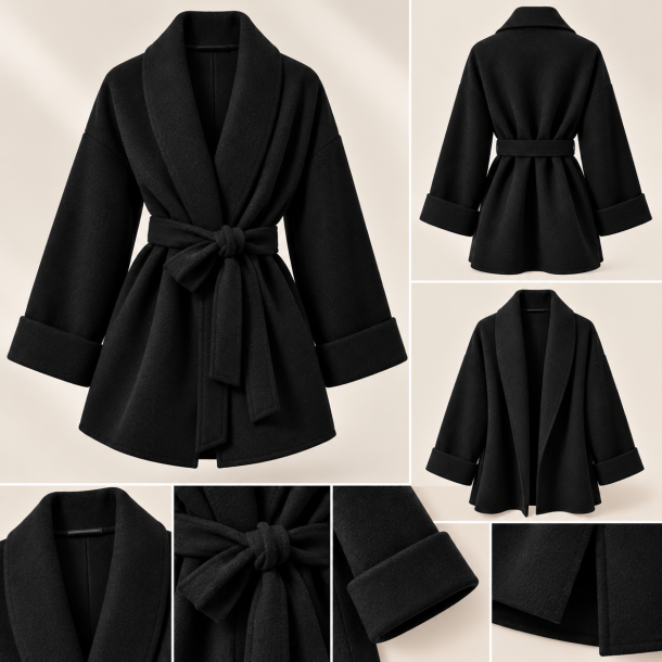 ISAKO SIF COAT BLACK