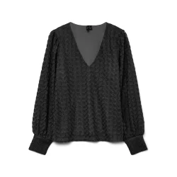 VERO MODA VMBECCA LACE TOP BLACK