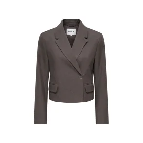 ONLY ONLLINDA ASYM BLAZER CHOCOLATE