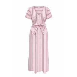 JACQUELINE de YONG JDYMIO MAXI SHIRT DRESS PINK/FIG