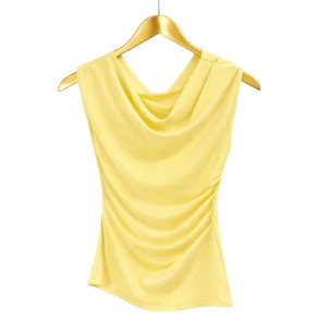 ISAKO WATERFALL TOP PASTEL YELLOW