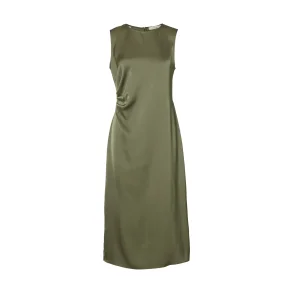 SELECTED FEMME SLFCHLOE SLIM MIDI DRESS GREEN