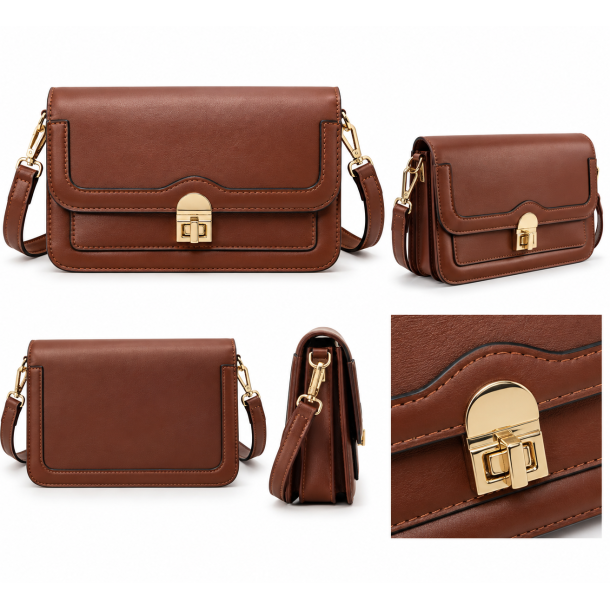 ISAKO LOVRE CROSSBODY BAG COFFEE