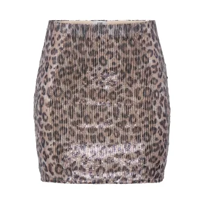 JACQUELINE de YONG JDYLEONA SEQUINS MINI SKIRT LEO