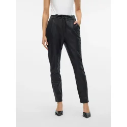 VERO MODA VMEVA COATED PANT BLACK