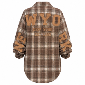 ISAKO YORKER CLASSIC CHECK SHIRT BROWN