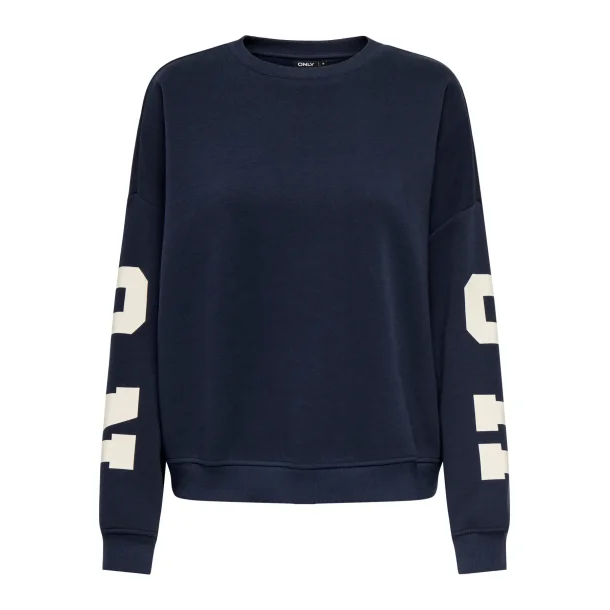 ONLY ONLSWEAT BACK/SLEEVE PRINT NAVY