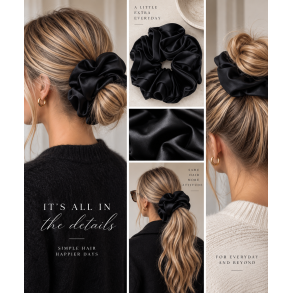 ISAKO MARIE SCRUNCHIE BLACK
