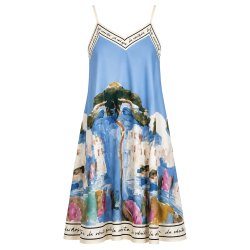 ISAKO AZZURA SHORT DRESS LIGHT BLUE
