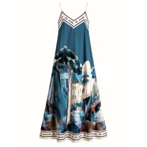 ISAKO AZZURA DRESS PETROL