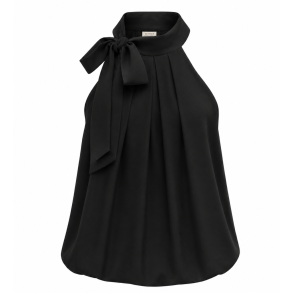 ISAKO ANNA HALTERNECK PLAIN BLACK