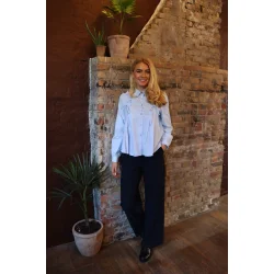 LIBERT ESSENTIEL FREDE WIDE PANTS NAVY