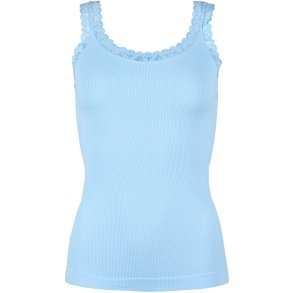 TIM & SIMONSEN FRIDA RIB TOP AZZURRO