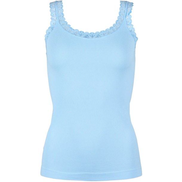 TIM &amp; SIMONSEN FRIDA RIB TOP AZZURRO
