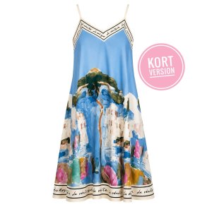 ISAKO AZZURA SHORT DRESS LIGHT BLUE