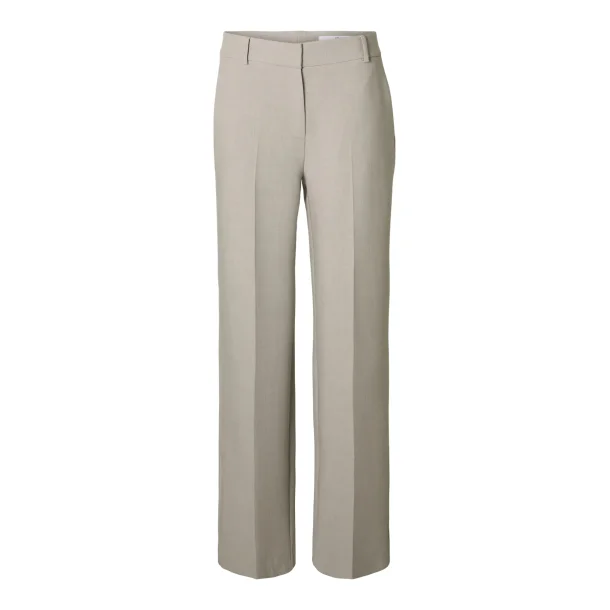 SELECTED FEMME SLWRITA WIDE PANT ISLAND FOSSIL
