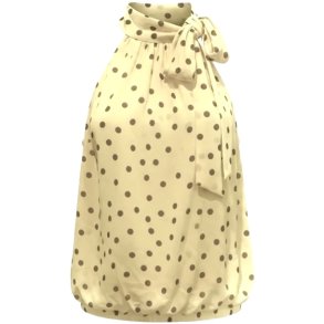 ISAKO ANNA HALTERNECK YELLOW/BROWN DOT