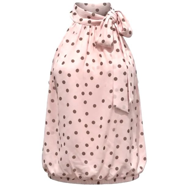 ISAKO ANNA HALTERNECK ROSA/BROWN DOT