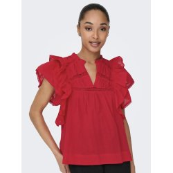 ONLY ONLSUNNY FRILL TOP RED