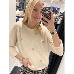 SOMMERSTEDT HEART KNIT CREAM 