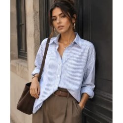 ISAKO YORKER CLASSIC STRIPE LIGHT BLUE