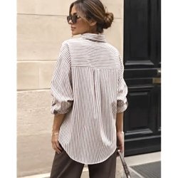 ISAKO YORKER CLASSIC STRIPE BROWN
