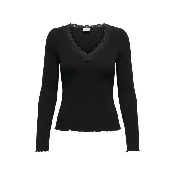 JACQUELINE de YONG JDYETOILE V-NECK TOP BLACK