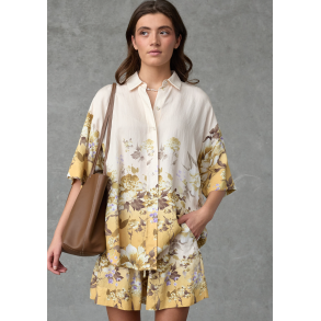 LOVE AND DIVINE LOVE971-16 SHIRT YELLOW/BROWN 