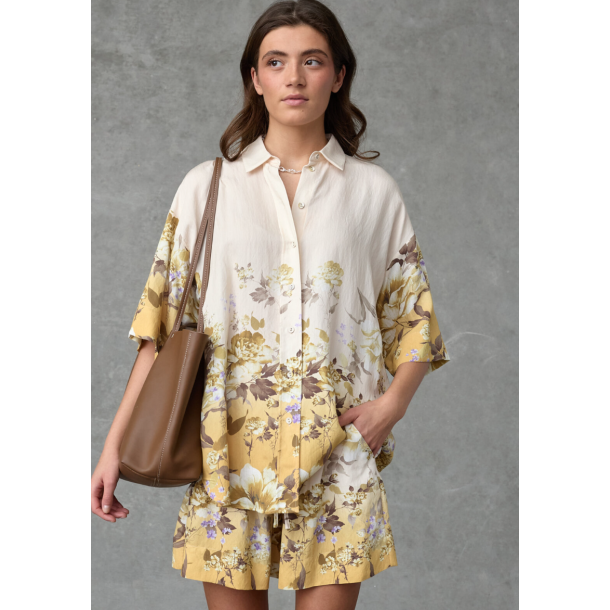 LOVE AND DIVINE LOVE971-16 SHIRT YELLOW/BROWN 